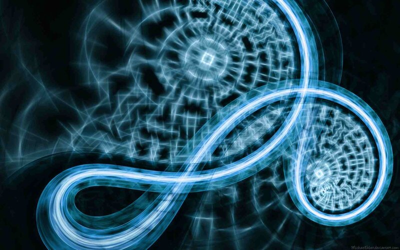 blue light infinity symbol