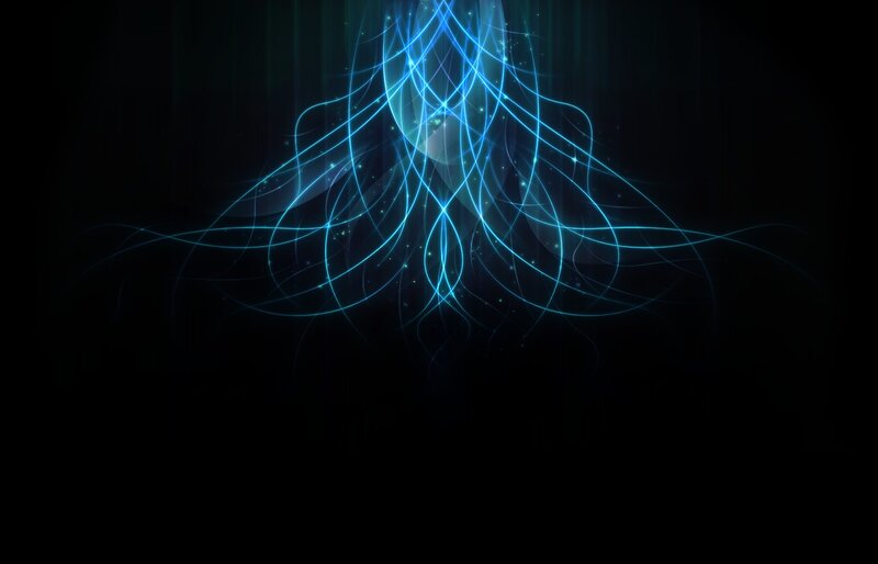 Blue Light Lines — Abstract