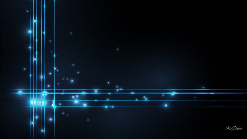 Blue Light Lines on Black — Dark