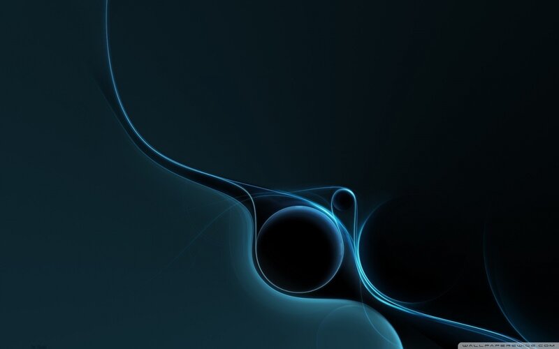 Blue Light Lines on Dark Background — Black