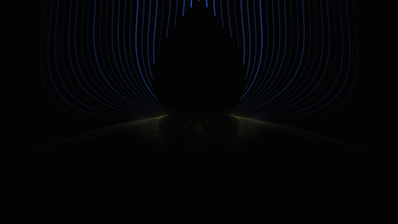 Blue Light Lines on Dark Background