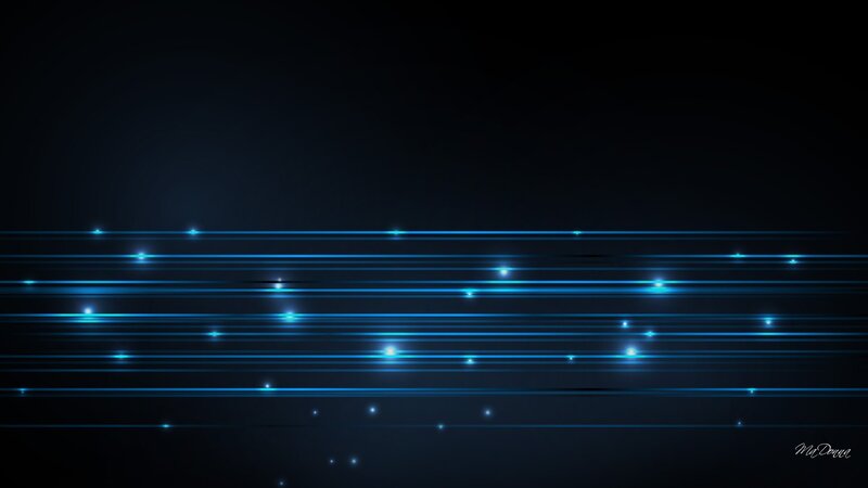 Blue Light Lines on Dark