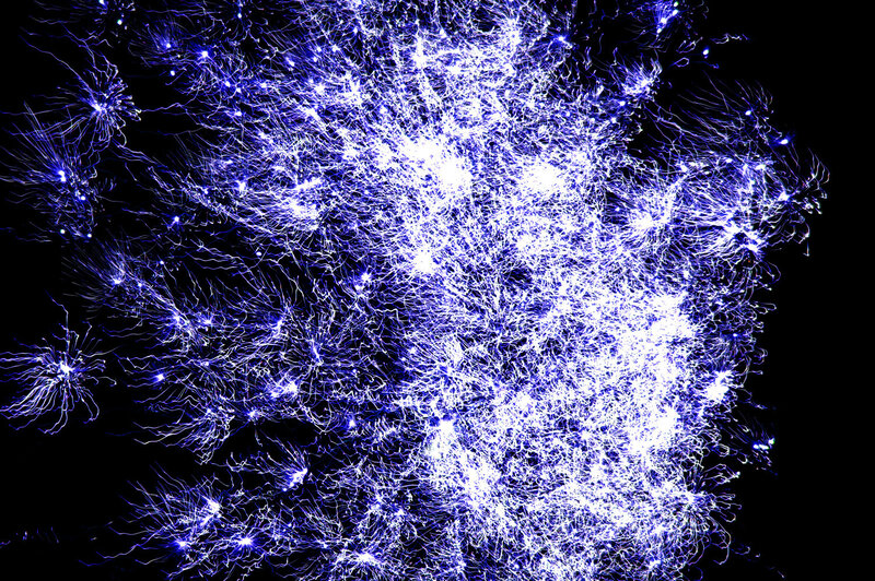 Blue light network pattern