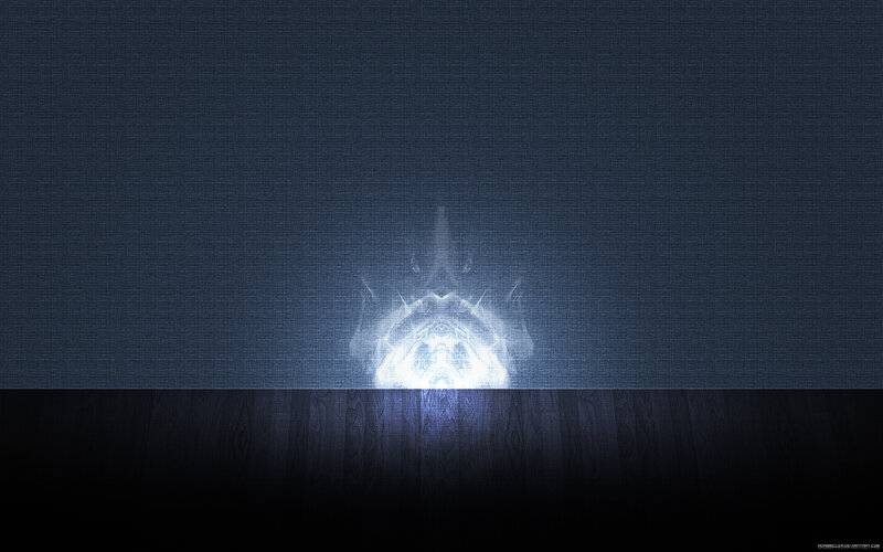 blue light on dark surface