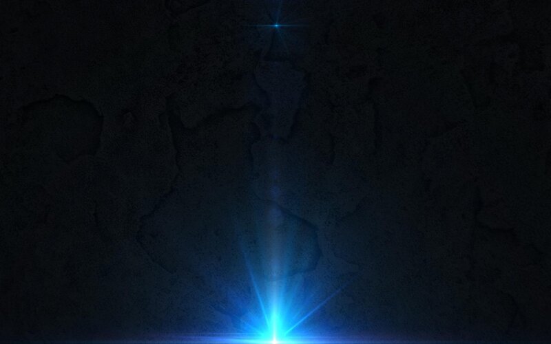 blue light on dark wall