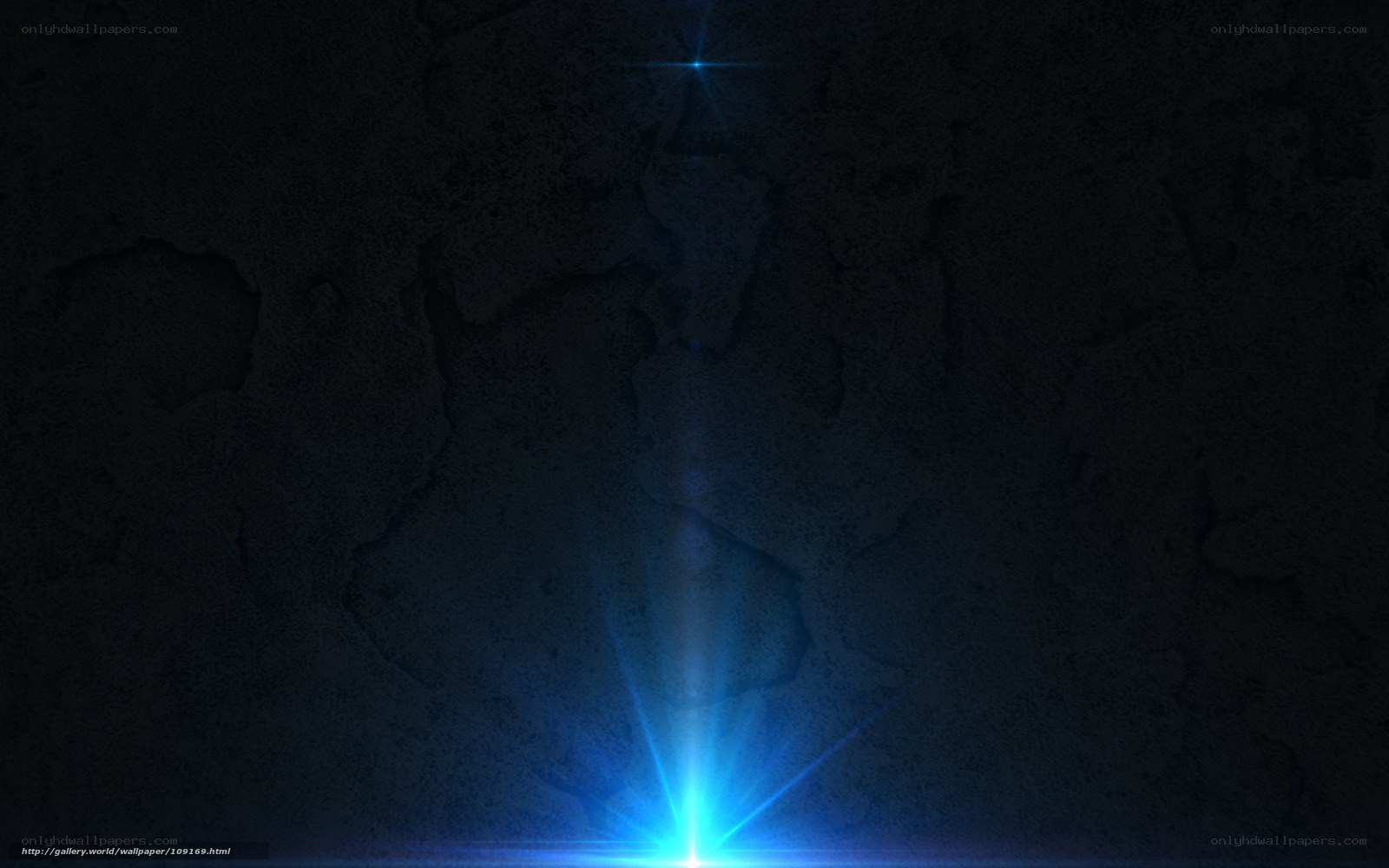 blue light on dark wall