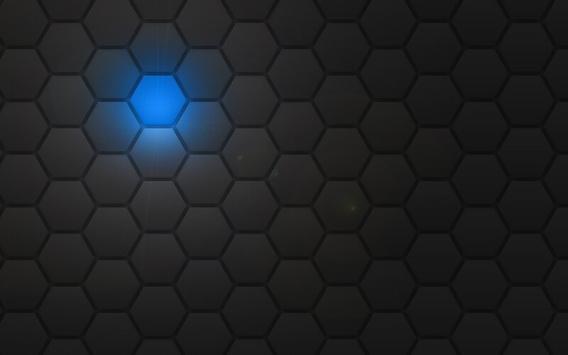 blue light on hexagonal pattern