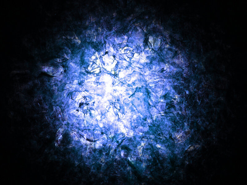 Blue Light on Textured Surface — Dramatic, Abstract