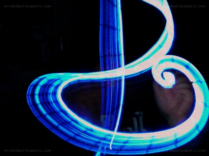 blue light painting swirl
