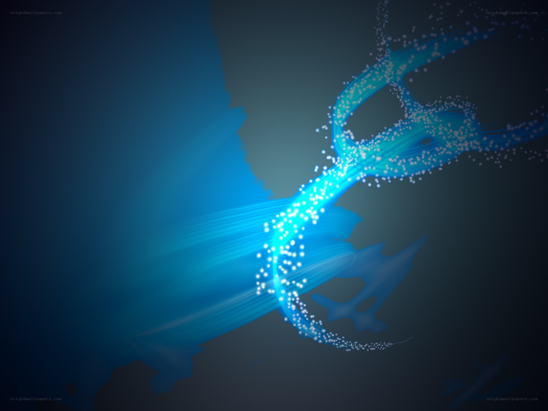 blue light particle stream