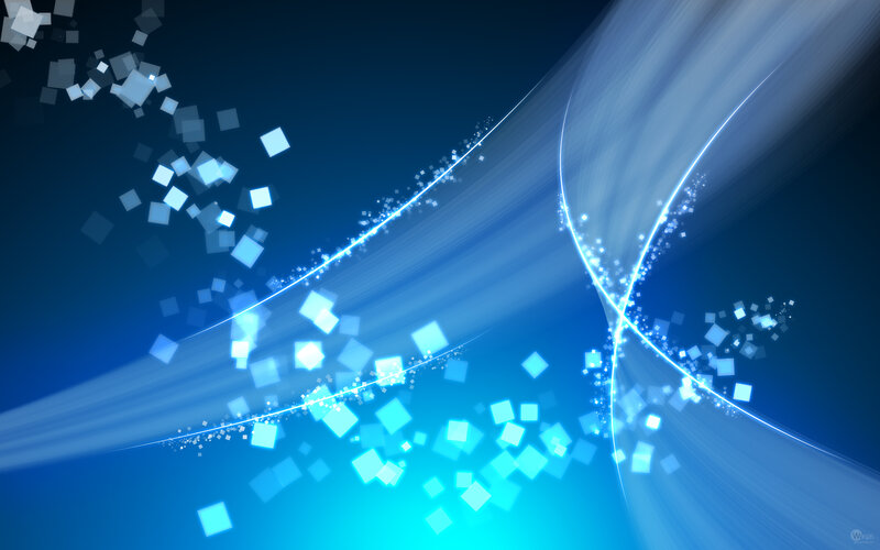 Blue Light Particles — Dynamic, Digital Art