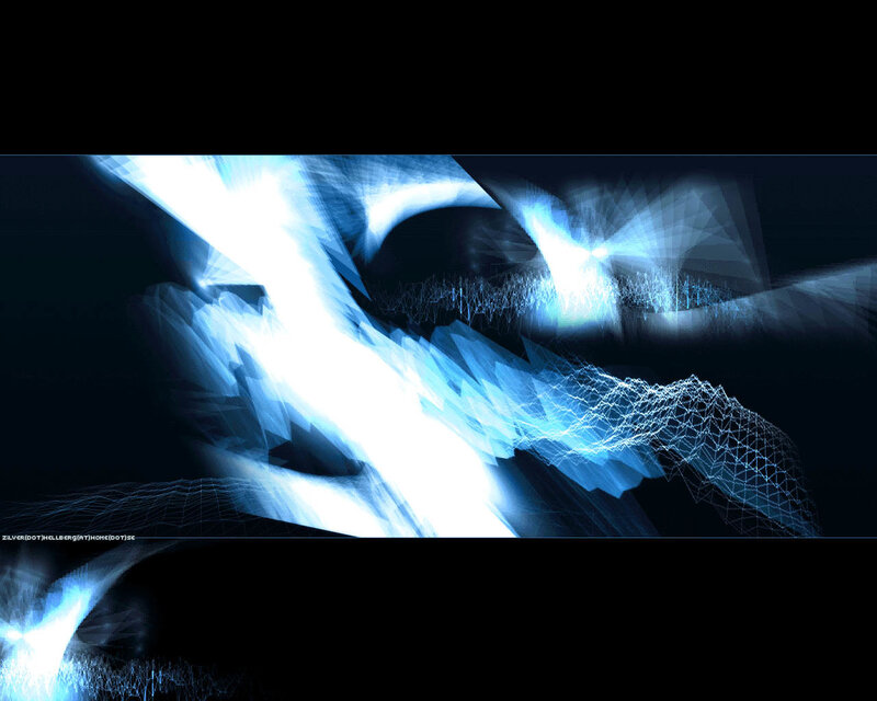 Blue Light Patterns — Abstract, Digital Art