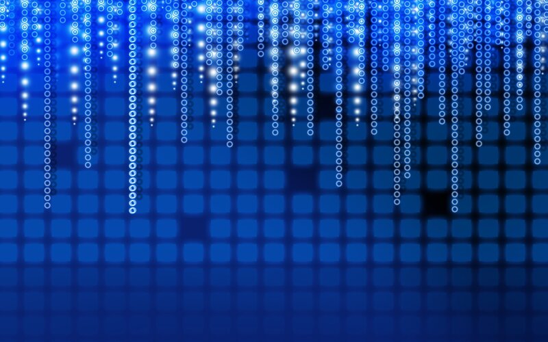 Blue Light Patterns — Glowing