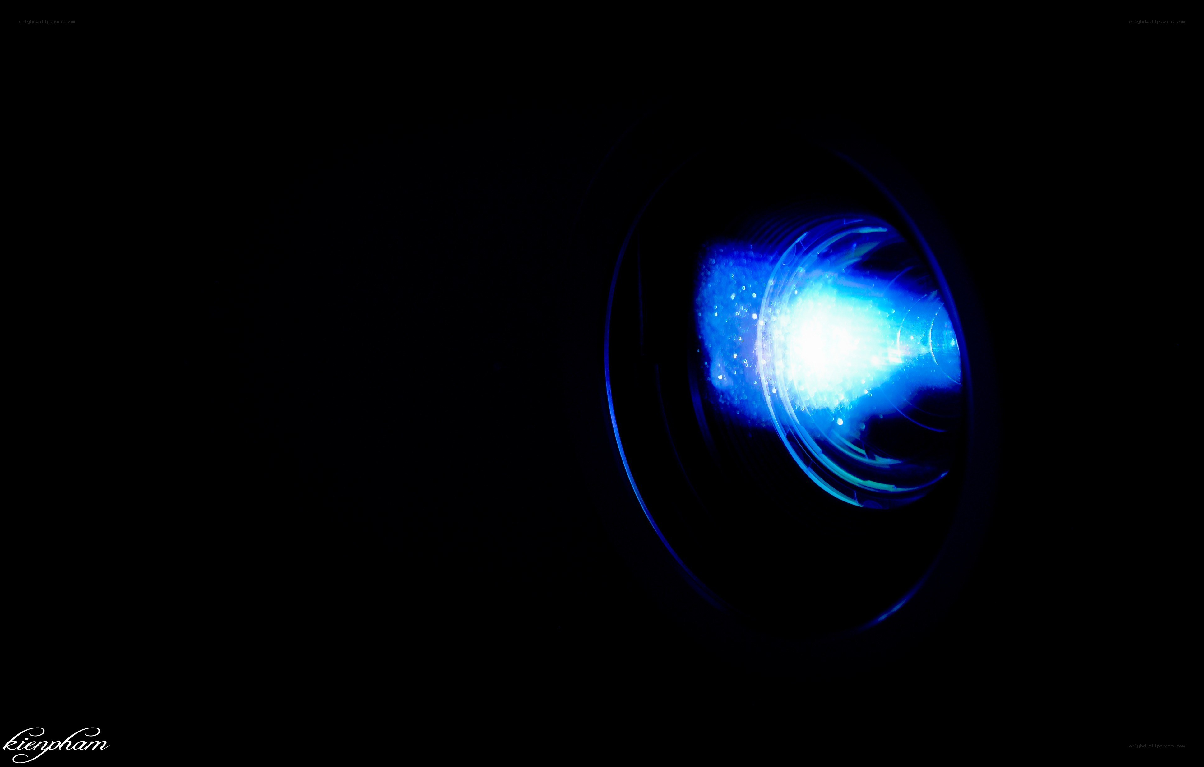 blue light projector lens