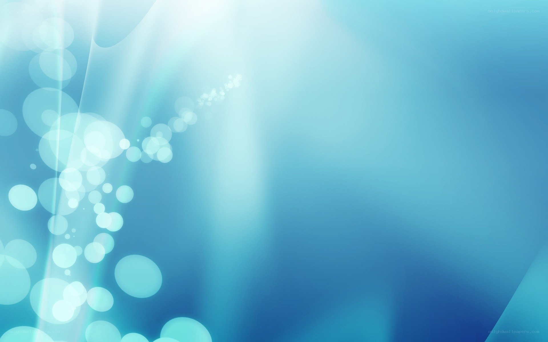 blue light rays and bokeh