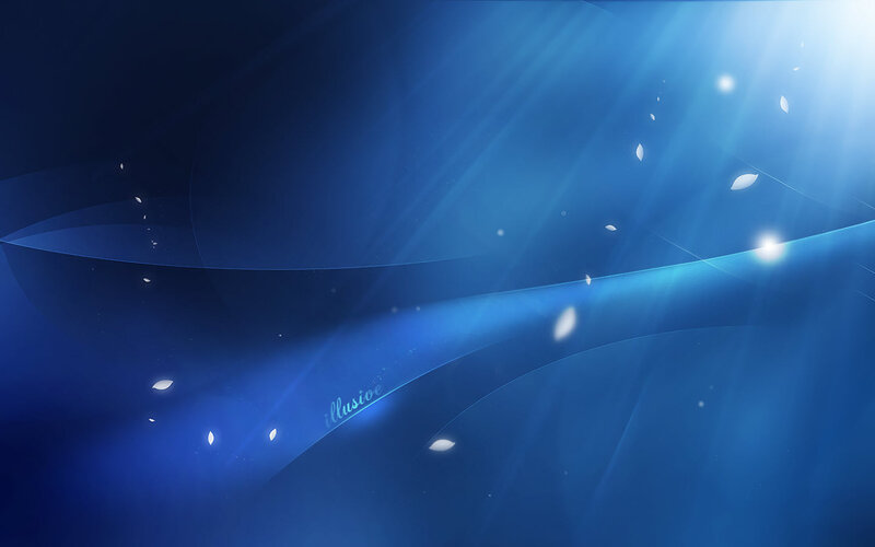 Blue Light Rays and Petals
