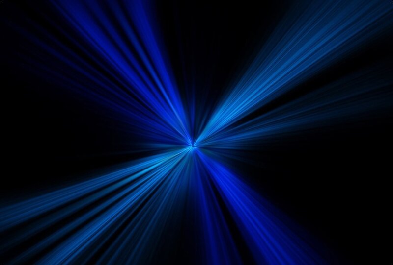 Blue Light Rays — Dramatic, Abstract, Black