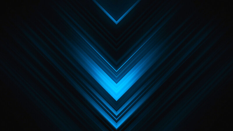 Blue Light Rays Forming a V
