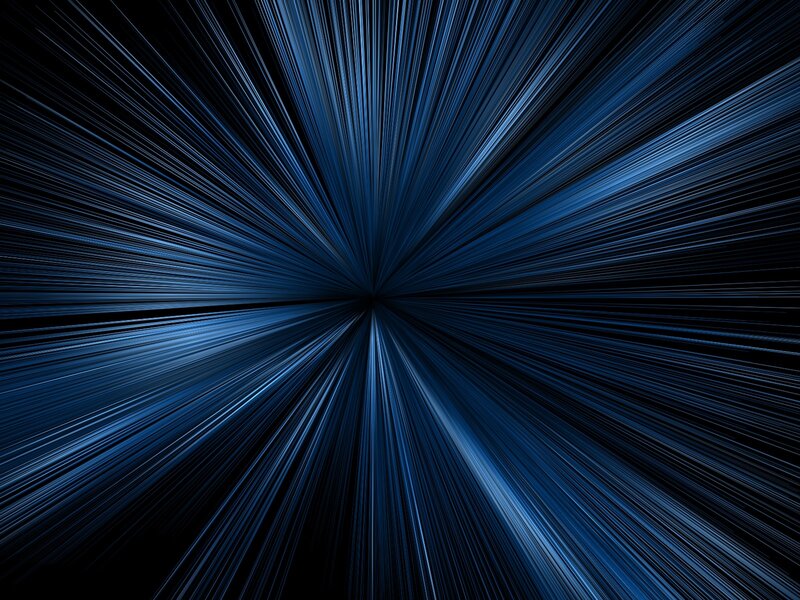 Blue Light Rays from Center — Dynamic