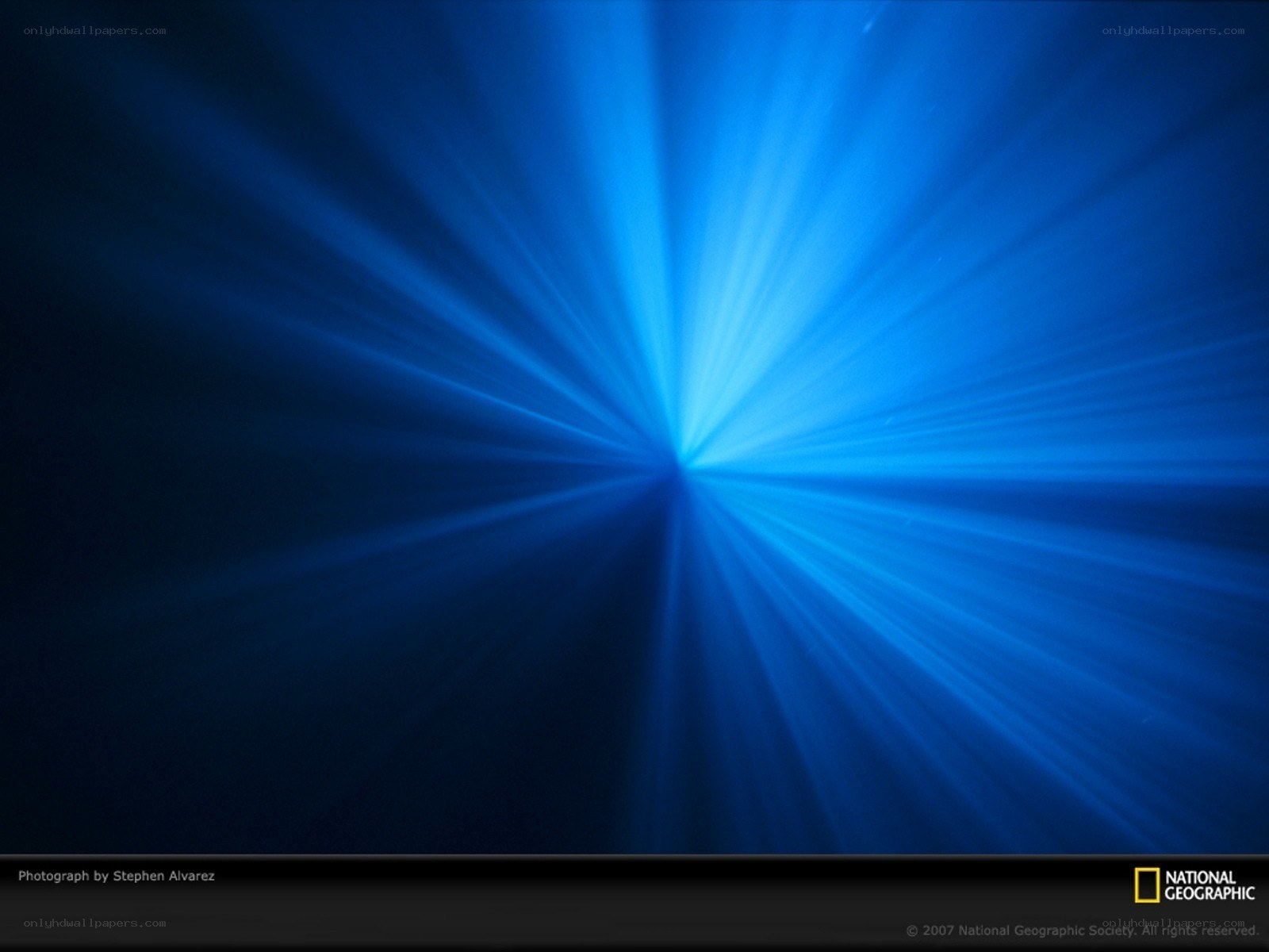 Blue light rays from center