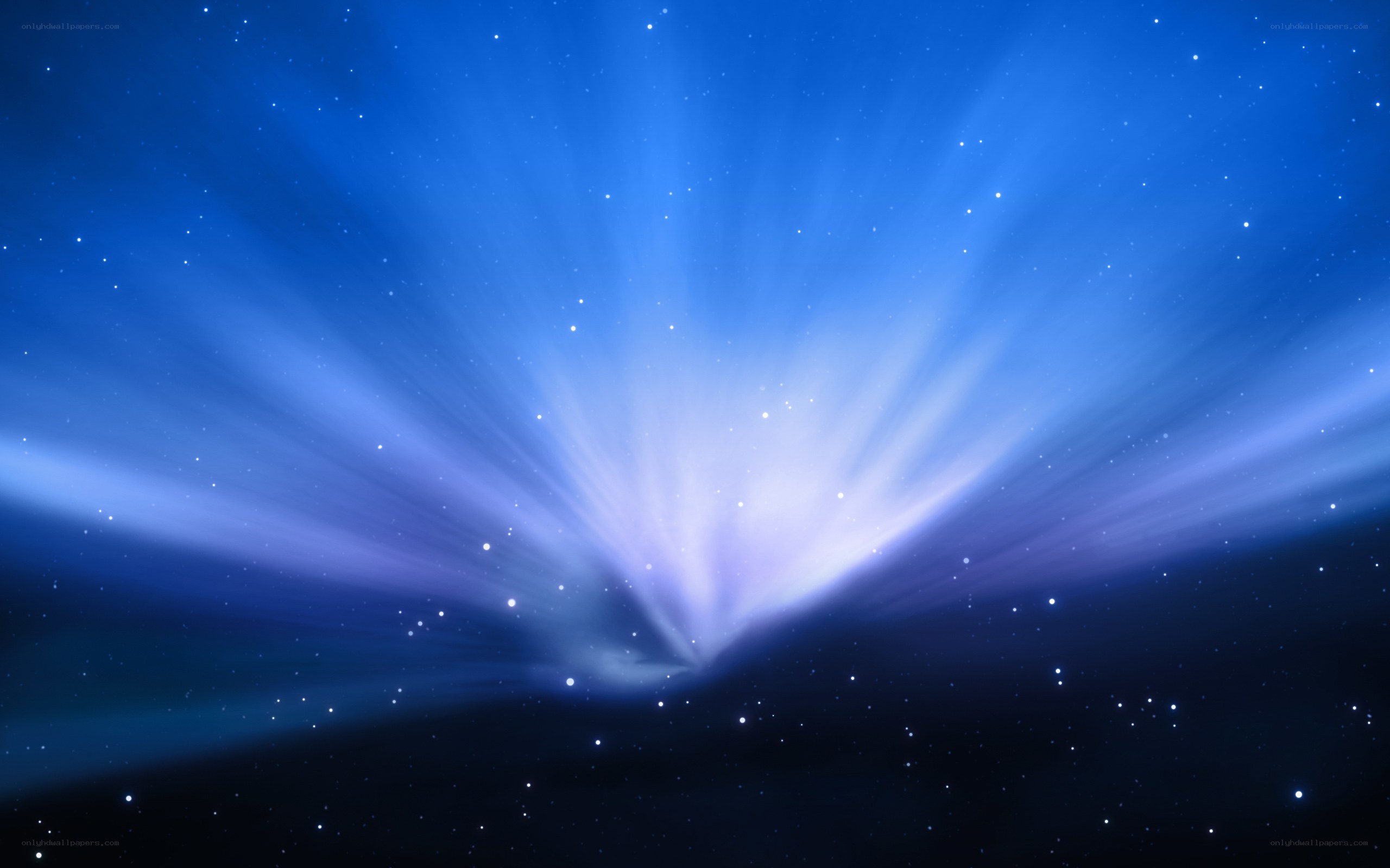 blue light rays in space