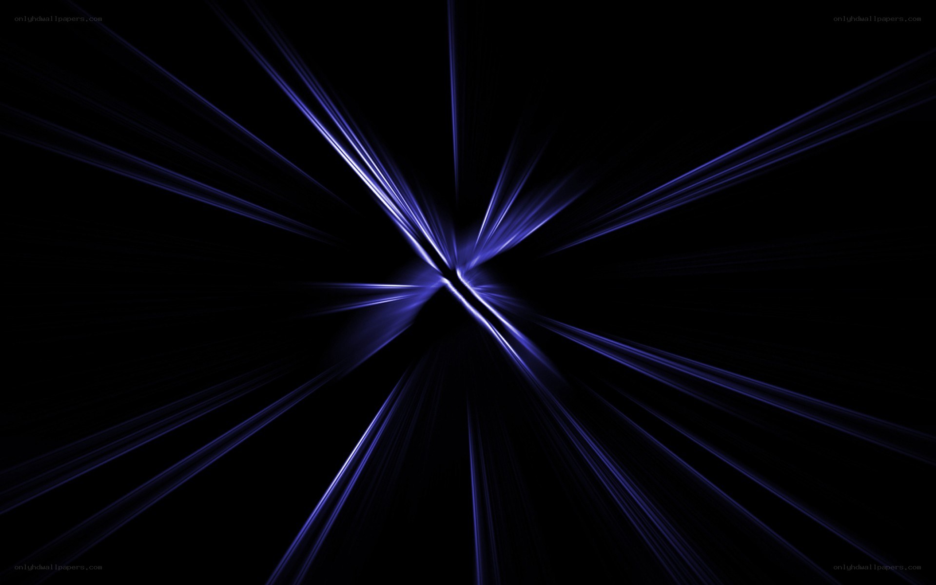 blue light rays on black