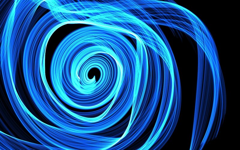 blue light spiral abstract