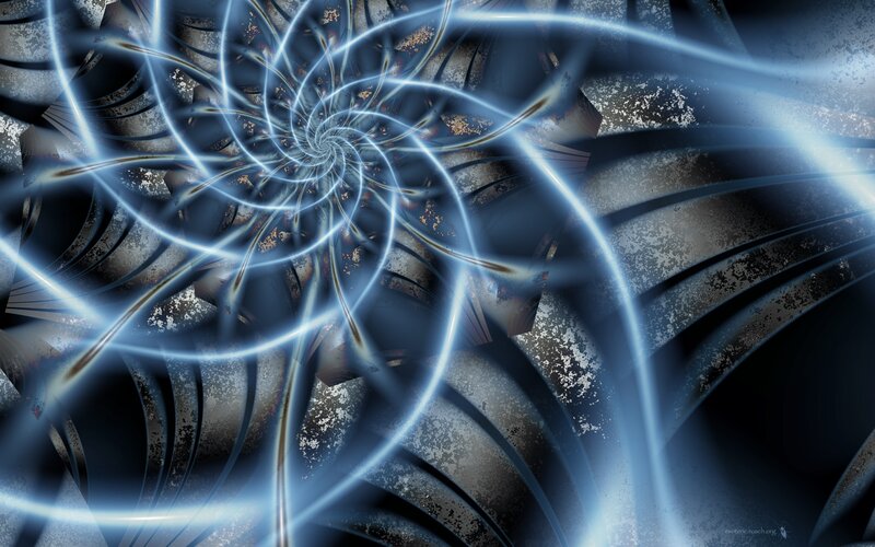 blue light spiral abstract