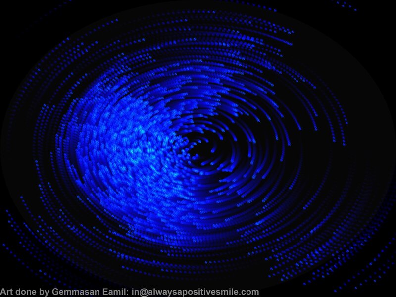 Blue Light Spiral — Abstract, Digital Art