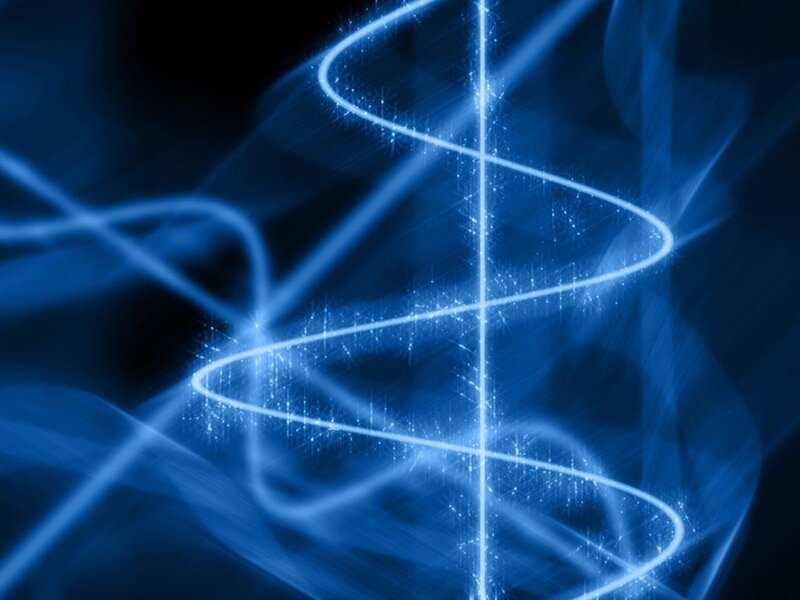 blue light spiral animation
