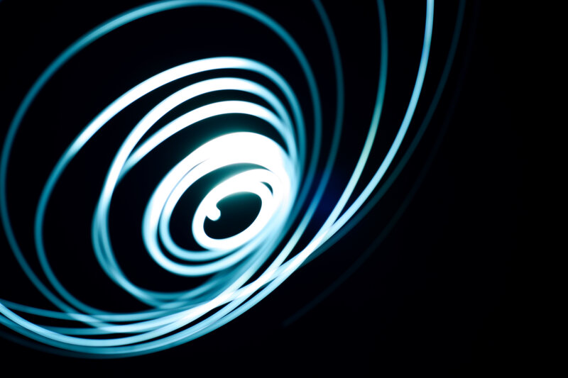 blue light spiral motion
