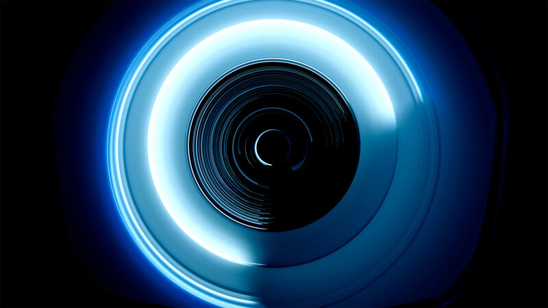 blue light spiral pattern