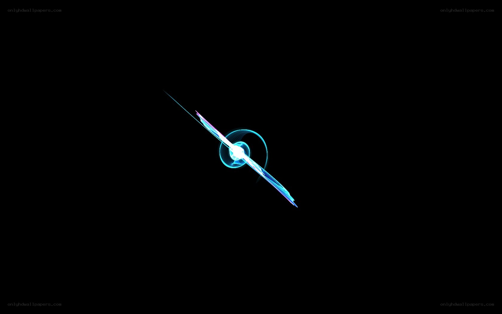 blue light streak on black