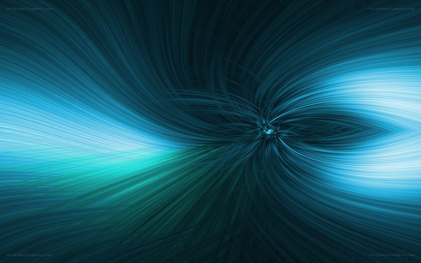 Blue light streaks abstract