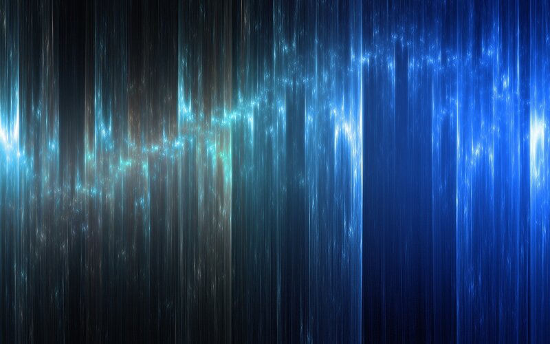Blue Light Streaks — Abstract, Digital Art