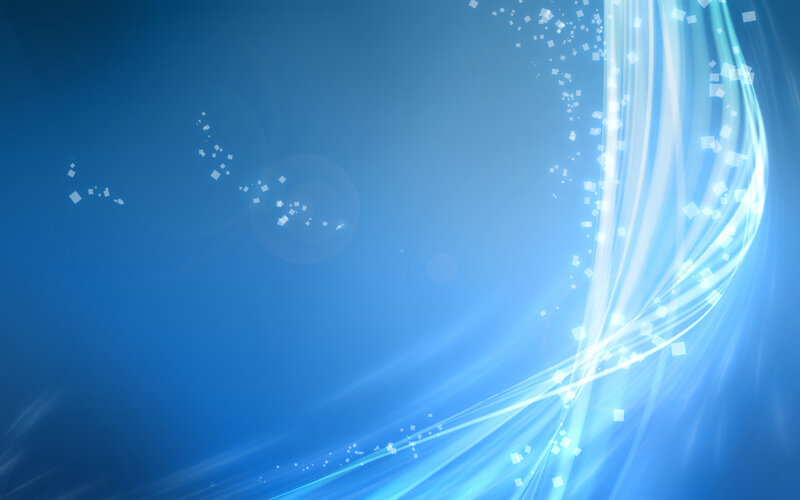 Blue Light Streaks and Particles — Serene, Digital Art