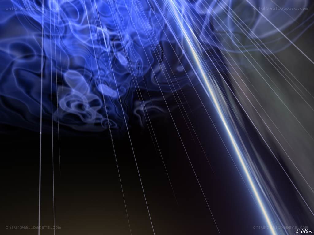 blue light streaks and smoke