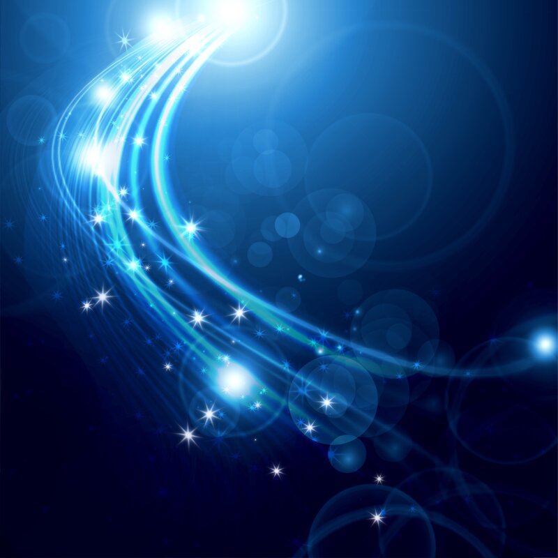 Blue Light Streaks and Stars — Magical