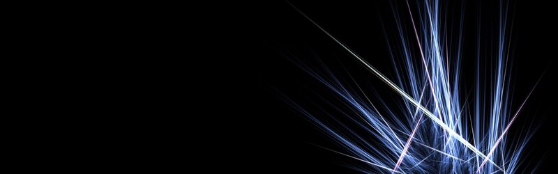 Blue Light Streaks — Black, Dynamic, Abstract, Lines, Dark Background