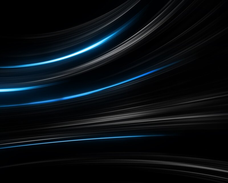 Blue Light Streaks — Black, Dynamic, Abstract