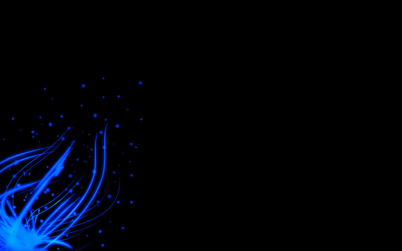 Blue Light Streaks — Black, Dynamic, Digital Art