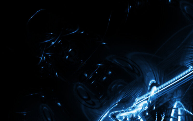 Blue Light Streaks — Dramatic, Abstract, Light Trails