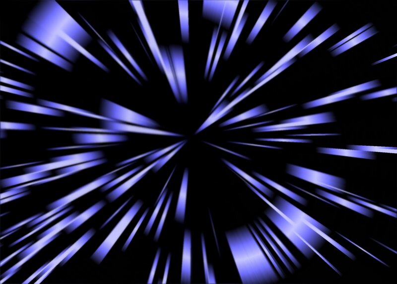 Blue Light Streaks — Dynamic, Abstract, Black Background