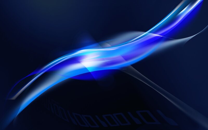 Blue Light Streaks — Dynamic, Abstract, Dark Background, Binary Code, Black