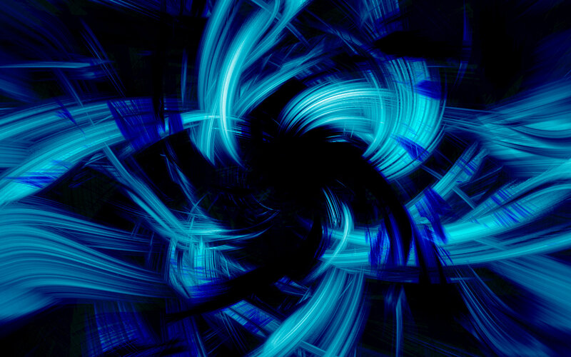 Blue Light Streaks — Dynamic, Abstract, Darkness, Motion
