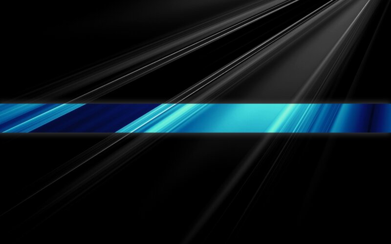 Blue Light Streaks — Dynamic, Abstract, Lines, Black Background