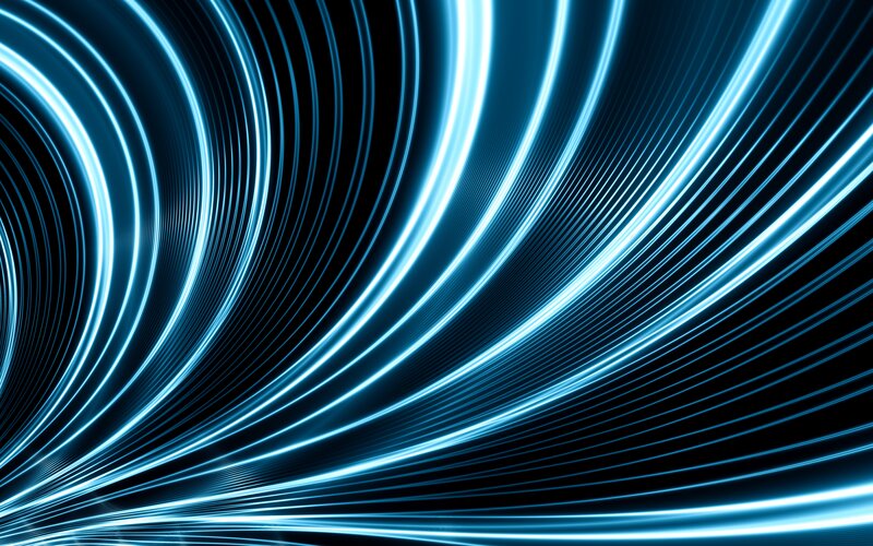 Blue Light Streaks — Dynamic, Abstract, Lines, Curves