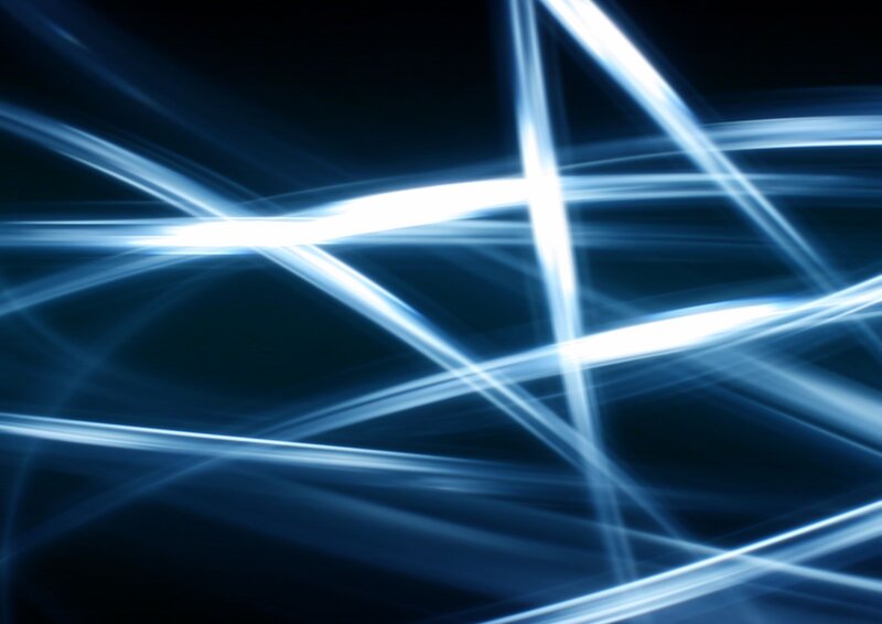 Blue Light Streaks — Dynamic, Abstract, Lines, Dark Background, White