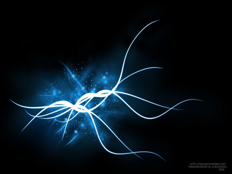 Blue Light Streaks — Energetic, Abstract, Sparkles