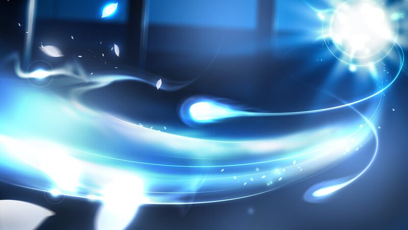 Blue Light Streaks — Energetic, Digital Art, Particles
